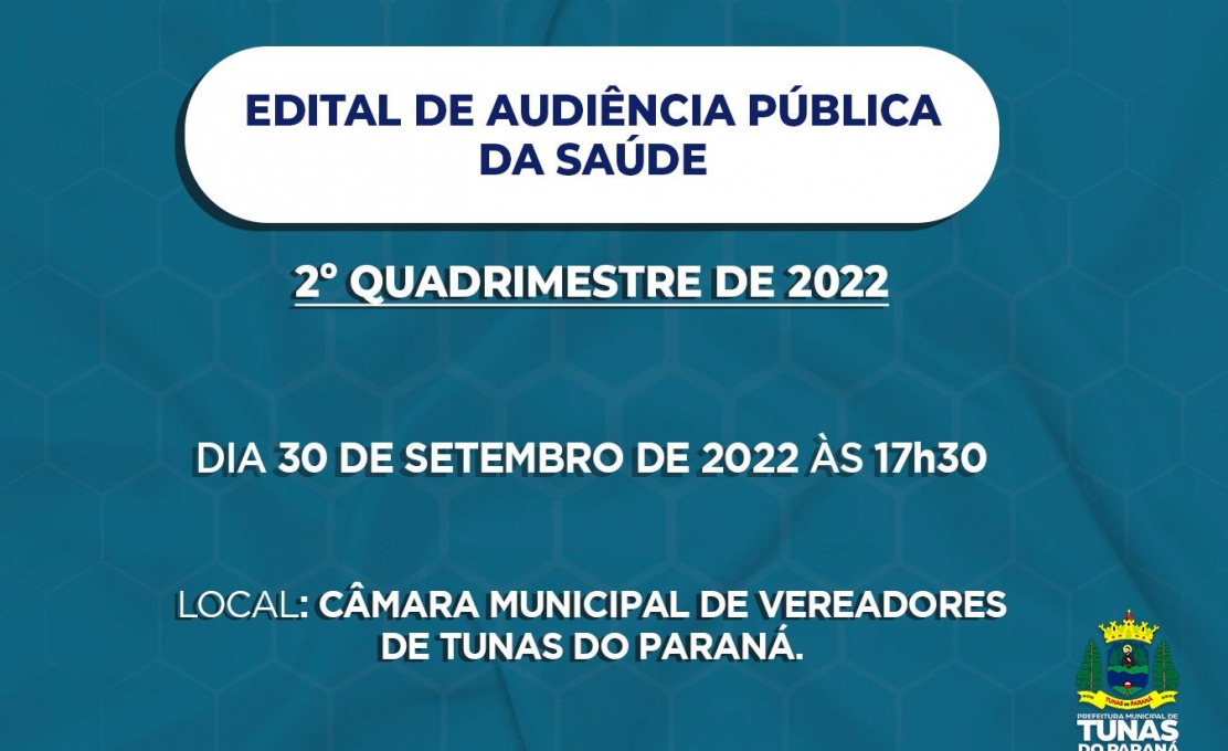 EDITAL DE AUDIÊNCIA PÚBLICA DA SAÚDE