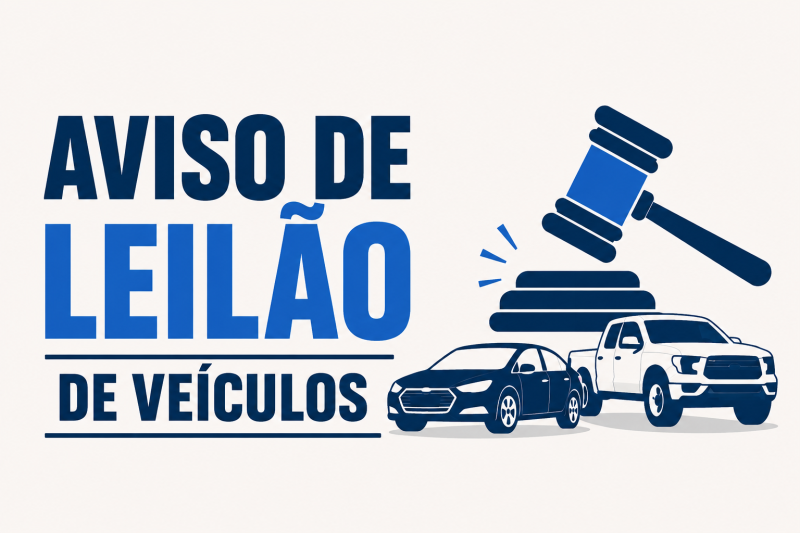AVISO DE LEILÃO DE VEÍCULOS